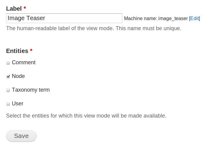 Create view mode